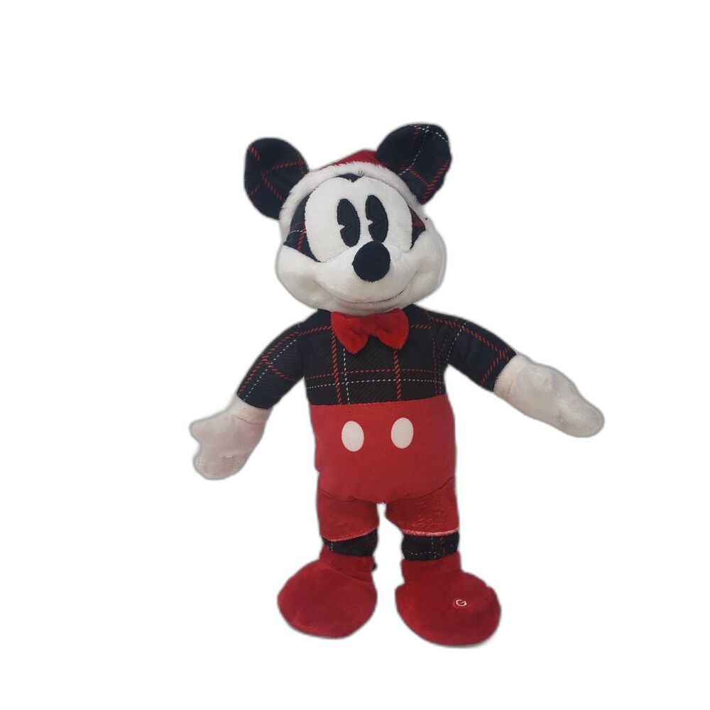 Gemmy Disney Mickey Mouse Christmas Santa Dancing Singing Animated Plush 13"
